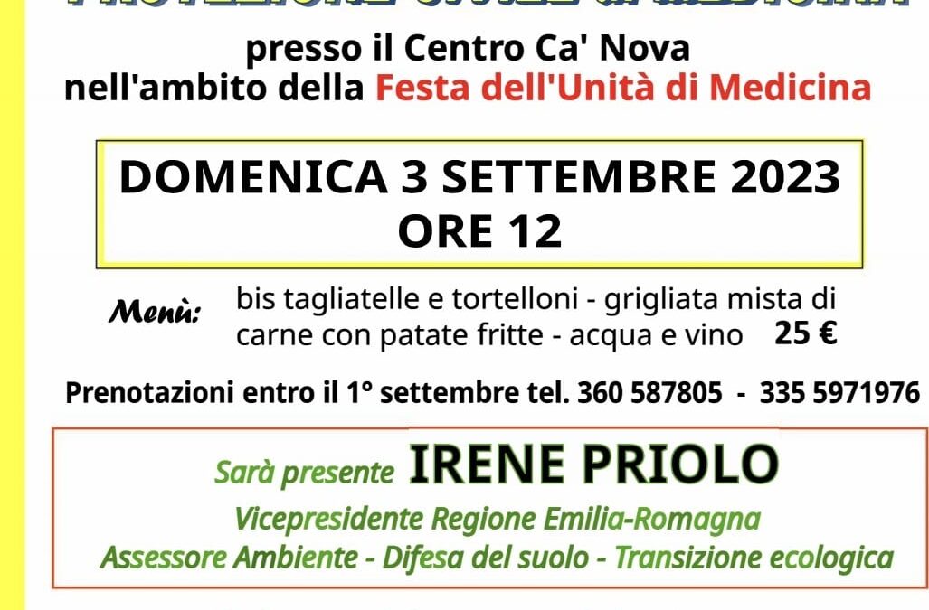 * Pranzo di solidarietà per Protezione civile